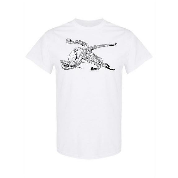 Realistic Large Octopus T-Shirt Men -Image by Shutterstock, Male Large