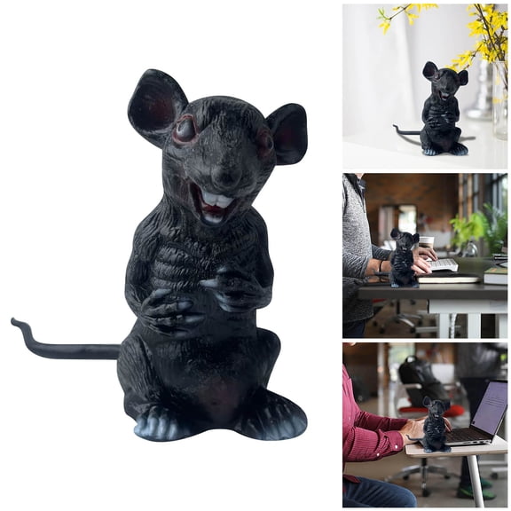 Realistic Latex Mice Set Creepy Halloween Prank Prop Escape Room Party Scary Decor Display Black