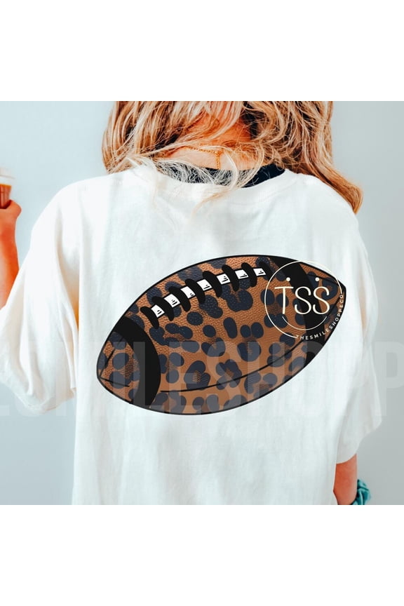Realistic Leo.pard football Shirt Leo.pard print Retro Football Girly Football Shirt Retro Stars Shirt Fall Shirt Football Mom Shirt