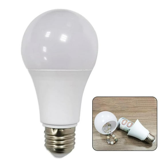 Realistic Light Bulb Diversion Safe - Hidden Compartment for Money, Jewelry, Keys & Valuables - Home Security Secret Storage