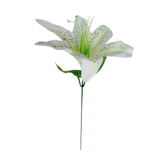 Realistic Lilies Artificial Flowers, 10 Pack Faux Lilies Bouquet for Indoor Outddor Home Decor, Wedding Centerpiece, No Maintenance Vase Arrangement