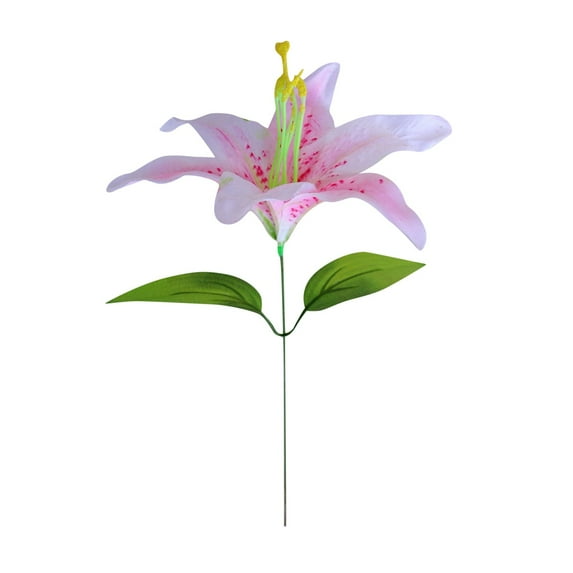 Realistic Lilies Artificial Flowers, 10 Pack Faux Lilies Bouquet for Indoor Outddor Home Decor, Wedding Centerpiece, No Maintenance Vase Arrangement