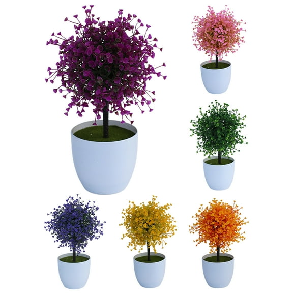 Realistic Looking Eye-catching Small Fake Plant Mini Artificial Plant Faux Plants in Pot for Home Living Room Table Bedroom Desk Bathroom Shelf Farmhouse Decor