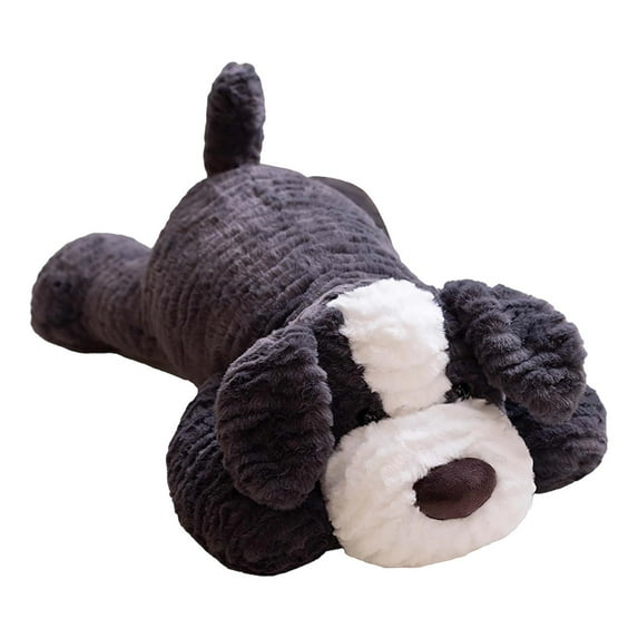 Realistic Lying Dog Plush for Cuddling & Decor - Soft Adorable Canine Figurine Perfect for Pet Lovers and Cozy Spaces
