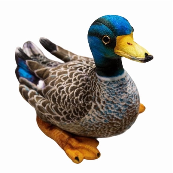 Realistic Mallard Duck Parrot Plush Toy - Lifelike Design, Soft Stuffed Material, Vibrant Color Details -, Adults, Home Decor, Gifting, Bedroom, Living Room, Office