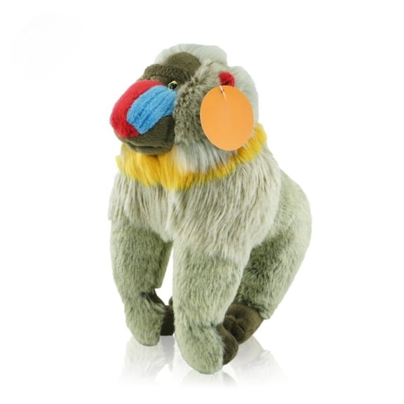 Realistic Mandrill Plush Stuffed Animal Soft Decorative Monkey Plush Toy for Home Decor