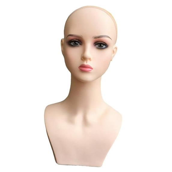 Realistic Mannequin Head Display Stand Tabletop Manikin for Jewelry s Displaying Making Styling Hats Beginner Stylist Shopping Mall Style B