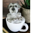 thumbnail image 1 of Realistic Mini Adorable Schnauzer Teacup Statue 3"H Pet Pal Dog Breed Figurine, 1 of 6