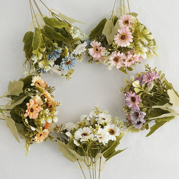 Realistic Mini Daisy Flower Bunches, DIY Hair Accessories & Home Décor