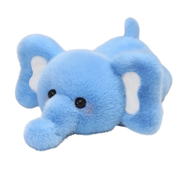 Realistic Mini Elephant Plush Toy, Cute Mini Elephant Doll, Soft And Skin-Friendly Plush Toy, Role-Playing Plush Ornament (Lying Down, 9.84 Inches).