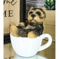 thumbnail image 1 of Realistic Mini Yorkie Teacup Statue 3" Pet Pal Yorkshire Terrier Dog Figurine, 1 of 9