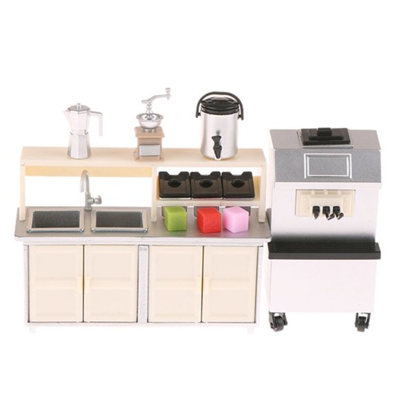 Realistic Miniature Cafe Scene Model Set For Doll House Enthusiasts Collection