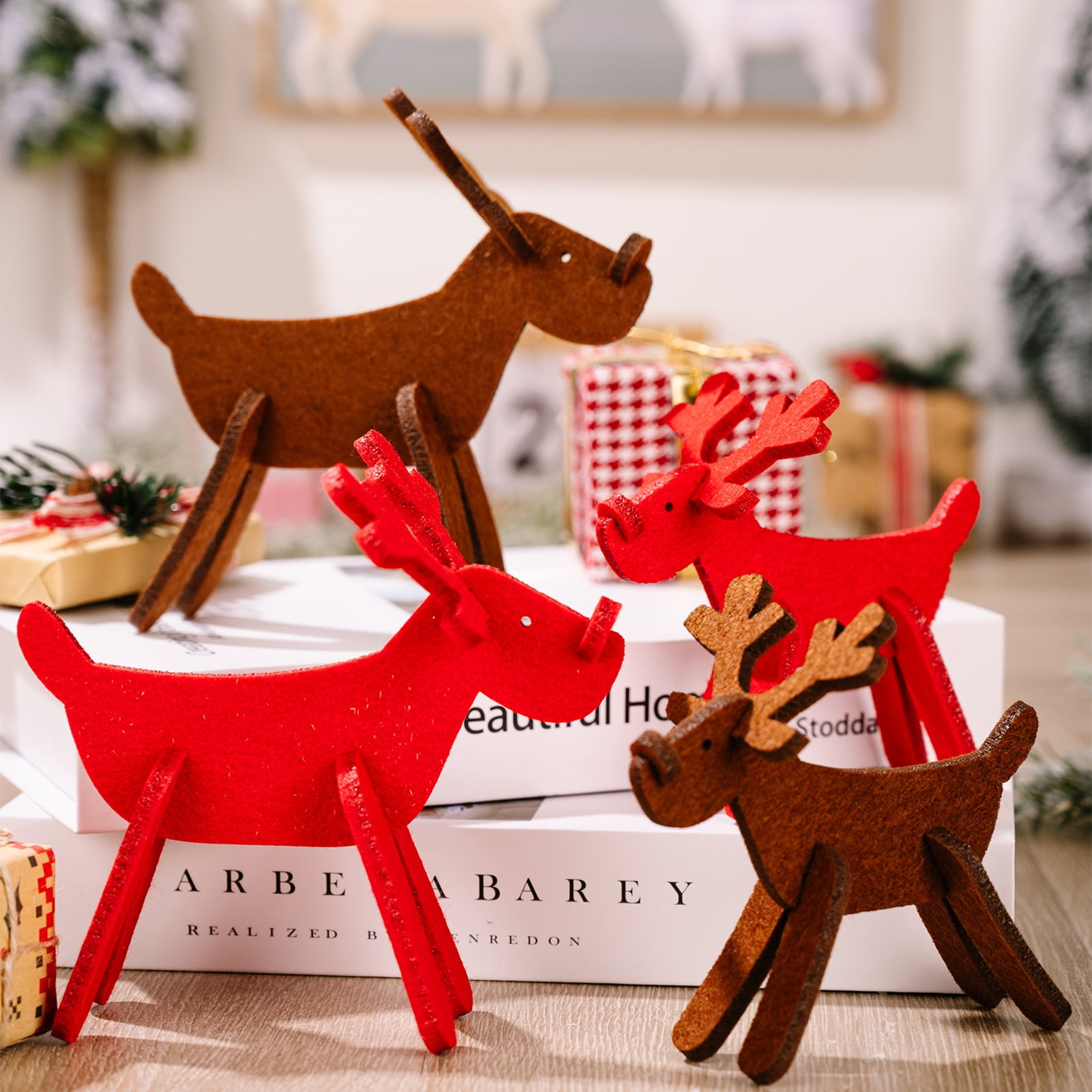 Realistic Miniature Deer Christmas Ornament - Detachable and Burr-Free ...