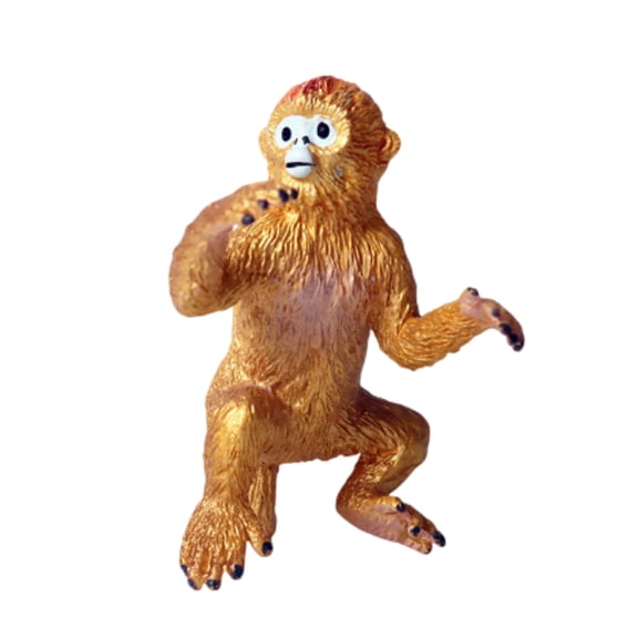 Realistic Monkey Hand Figurine Educational Toy for Boys and Girls Yellow 5.5x4cm