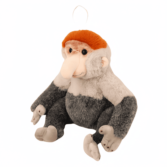 Realistic Monkey Stuffed Animal-Cute Proboscis Monkey Plush Toy Doll-Soft Wild Animal Ideal Toy-13''