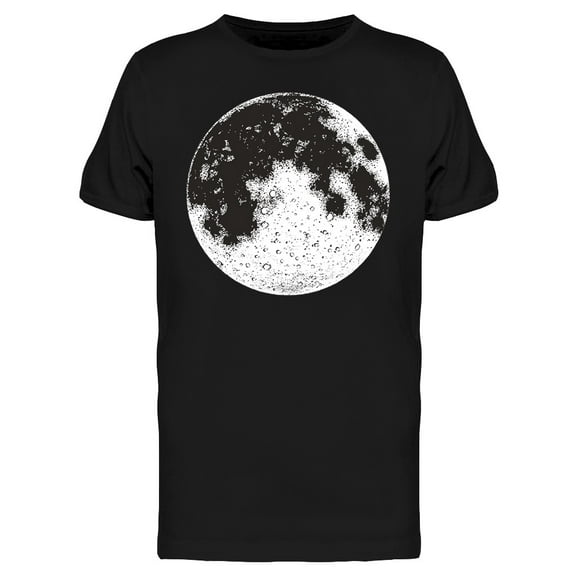 Realistic Moon Sketch   T-Shirt Men -Image by Shutterstock, Male x-Large
