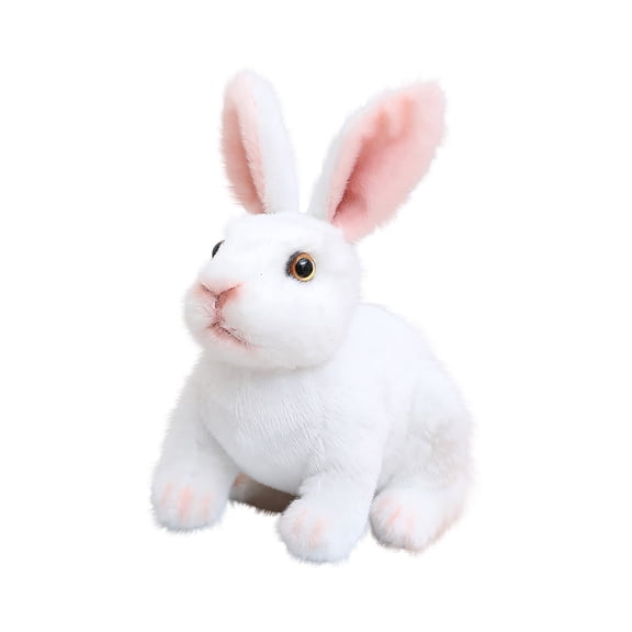 Realistic Moving Bunny Plush - Interactive Hopping Robot Rabbit with Floppy Ears - Lifelike Stuffed Animal with Sound & Motion - Cute Easter Gift (D S)