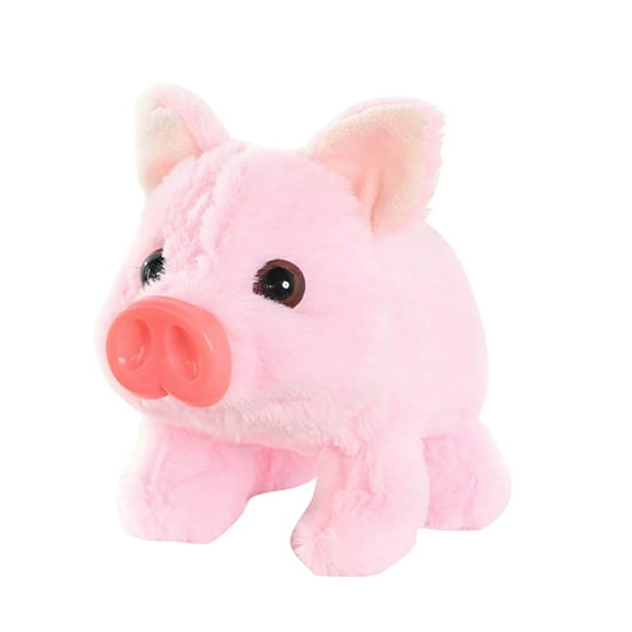 Realistic Moving Electronic Plush Pig: Pet Pig Toy that Walks Wags Tail Wiggles Nose and Makes Oink Sounds Ideal for Animal Lover Gifts & Collectibles