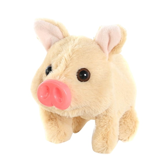Realistic Moving Electronic Plush Pig: Pet Pig Toy that Walks Wags Tail Wiggles Nose and Makes Oink Sounds Ideal for Animal Lover Gifts & Collectibles