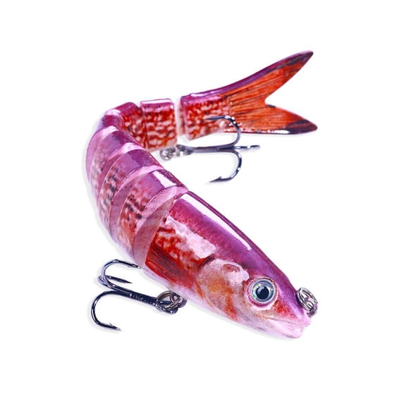 Realistic Multi-Jointed Swimbait Lure 5.27 Inch Lifelike ABS Fishing Bait for Bass Trout and Pike