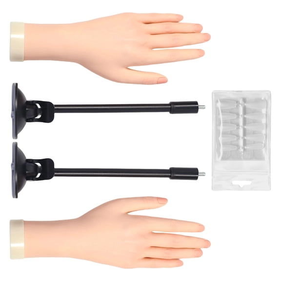Realistic Nail Practice Hand Model With Replaceable Artificial Tips For Advanced