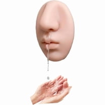 Realistic Nose Shape Wall-Mounted Soap Dispenser, Funny Silicone Nose Soap Shower Dispenser, Wall-Mounted Silicone Squeeze Dispenser, Refillable Liquid Pump for Bathroom & Kitchen(Light Skin)