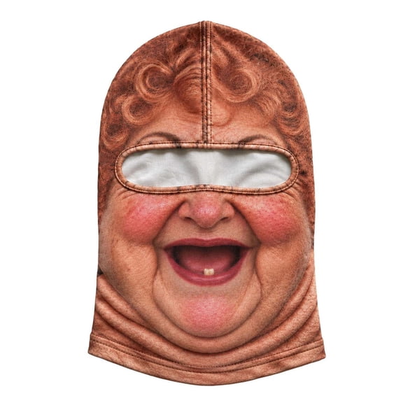 Realistic Old Man Face Print Ski Mask for Men Women, Novelty Full Face Neck Gaiter, Winter Windproof Warm Headwear, Funny Party Gift for Cycling Skiing Snowboarding Outdoor Sports