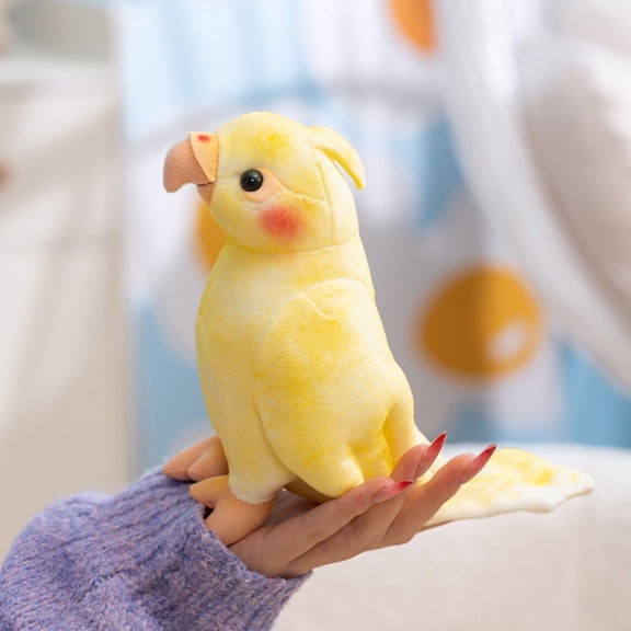 Realistic Parrot Plush Toy,Soft Cute Bird Stuffed Animal Doll Relieves Anxiety, Cures Plush Pet Companion Gift