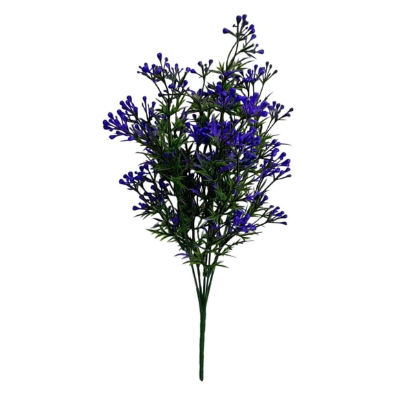Realistic Pearl Berry Bushes, Artificial Plastic Greenery Shrubs, Faux Plants with Delicate Purple Flowers, No Upkeep Year-Round Decor for Dining Room, Café, Or Wedding , 1 Artificial Flower