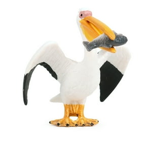 Realistic Pelican Bird Model Wild Animal Figurine Handmade Craft Education Toy