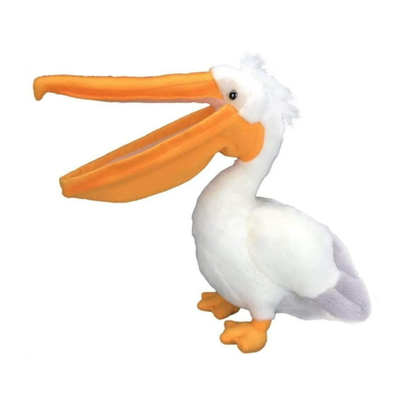 Realistic Pelican Plush Toy, Soft Stuffed Animal Figure, Educational Wildlife Bird Model for Kids and Collectors, 12 Inches
