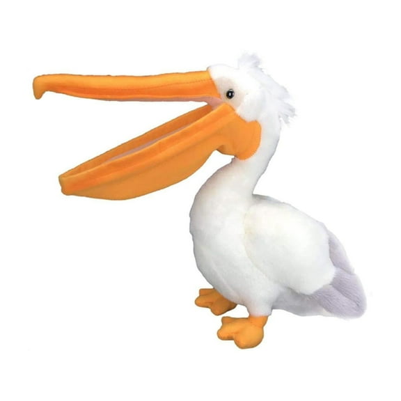 Realistic Pelican Plush Toy, Soft Stuffed Animal Figure, Educational Wildlife Bird Model for Kids and Collectors, 12 Inches