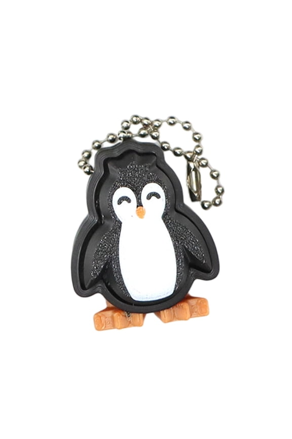 Realistic Penguins/Owl Design Resin Keychain Fidgets Clickers Toy for Backpack