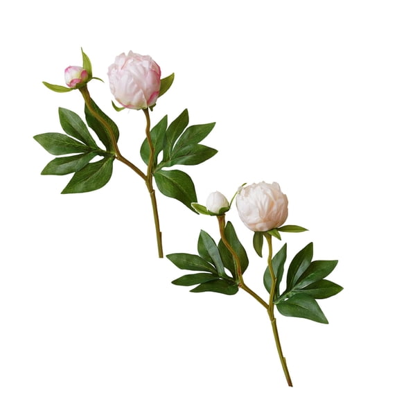 Realistic Peony Silk Arrangement For Home Wedding, 47 cm, Pink and Yellow 1Pack