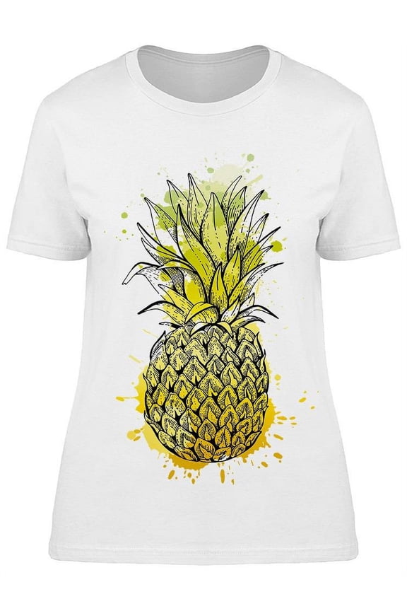 Realistic Pineapple Fruit T-Shirt Women -Image by Shutterstock, Female Small