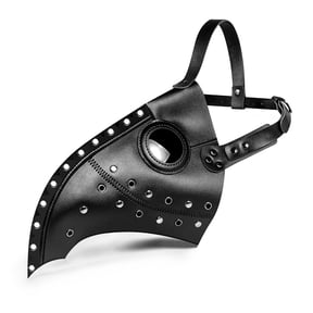 Realistic Plague Doctor Bird Mask,Halloween Black Raven Mask,Funny Bird Beak Masks Long Beak Raven Masks