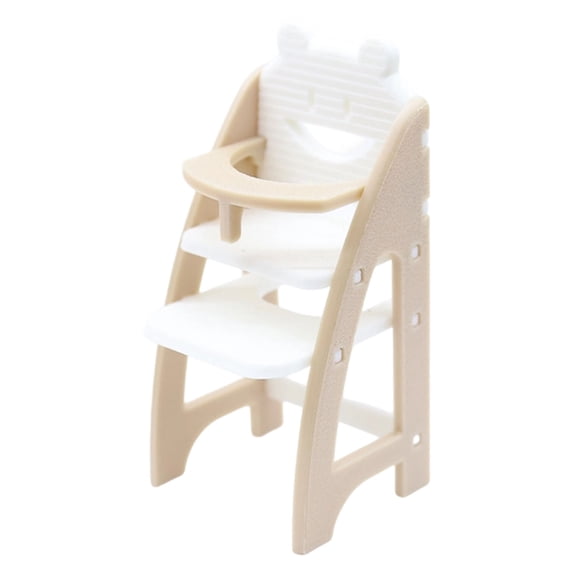 Realistic Plastic Dollhouses Baby High Chair 1/12 Scale Miniature Furniture Safe Childrens Gift