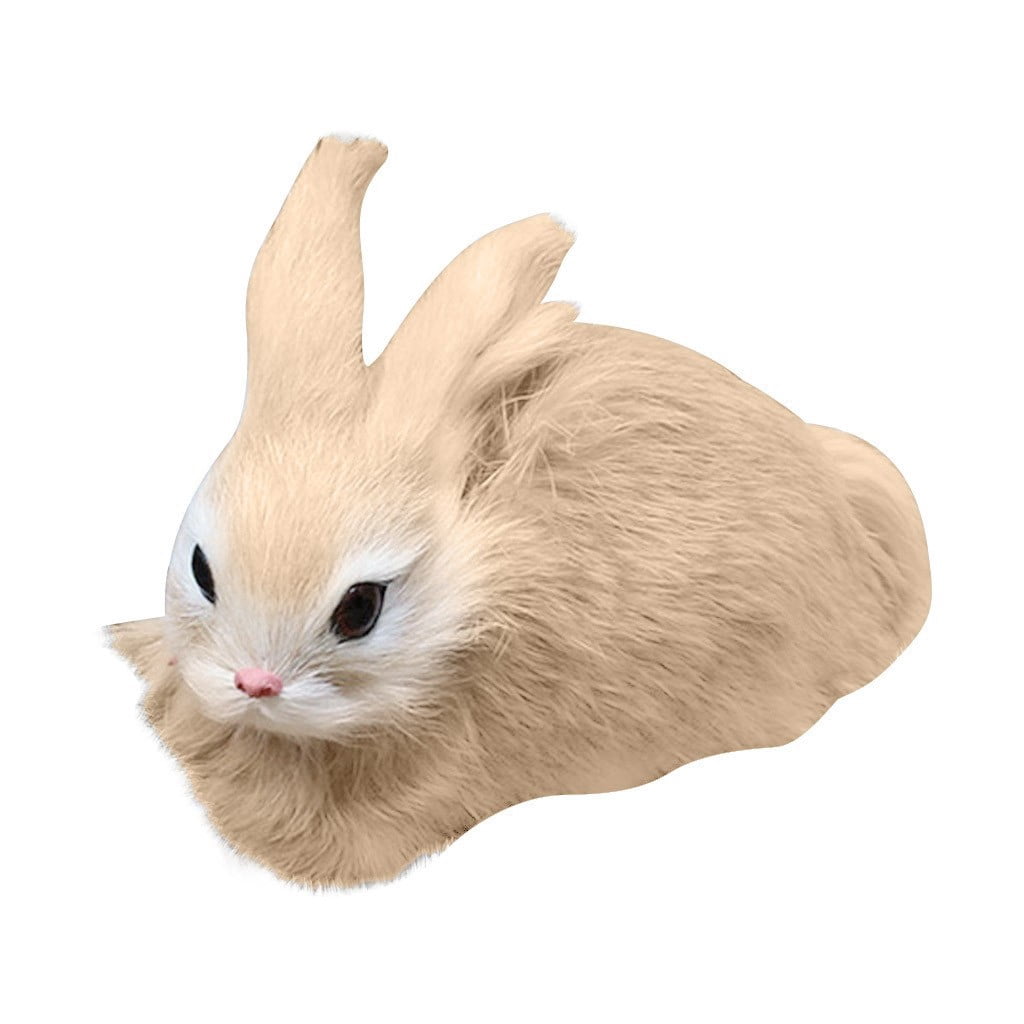 Realistic Plush Rabbit Toy Soft Stuffed Animal Bunny Lifelike ...
