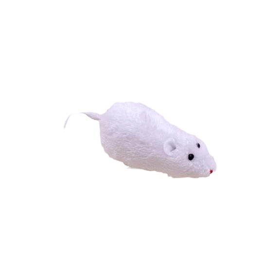 Realistic Plush Wind Up Mouse Toy Interactive Hunting Companion For Cats Kids Battery Free Play
