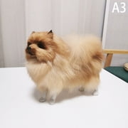Realistic Pomeranian Simulation Toy Dog Puppy Lifelike Companion Toy Handcrafted