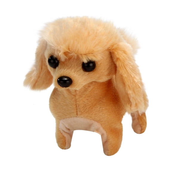Realistic Pup Soft Plush Cover Intelligent Motion System Simulated Barking Sound for Indoor Layout Motorized Canine