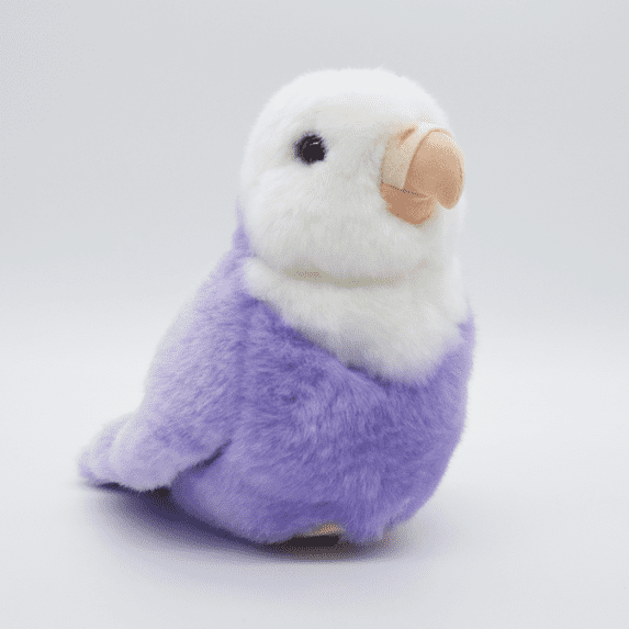 Realistic Purple Peony Parrot Stuffed Animal Plush Toy, Lifelike Animal Plushies, Simulation Bird Doll