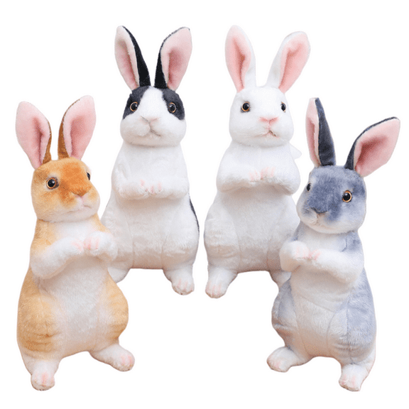 Realistic Rabbit Plush Animal -11.8 ''/8 '' Rabbit Plush Toy, Children's Easter Companion Toy Gift