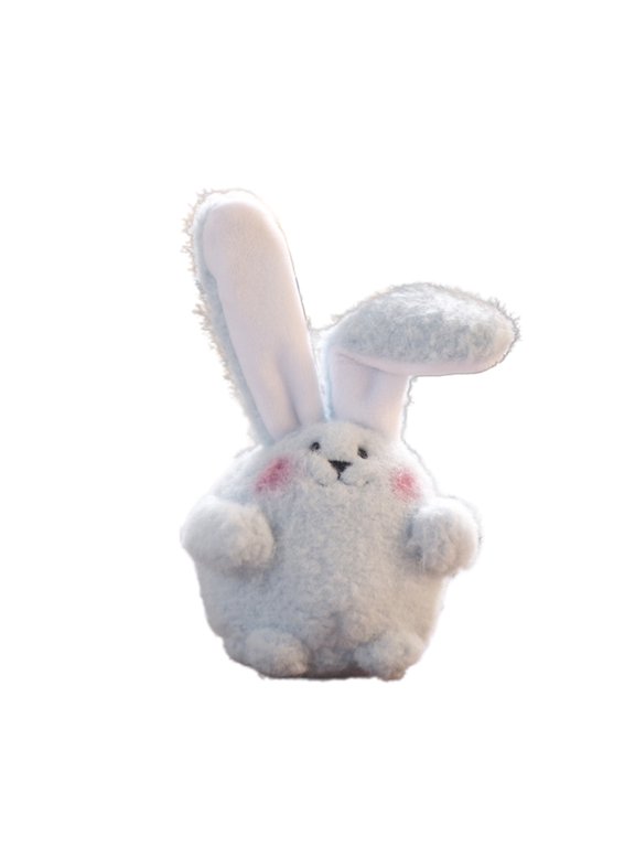 Realistic Rabbit Stuffed Keychain - High Simulation, Strong Flexibility, Perfect Decorative Toy for Dorm