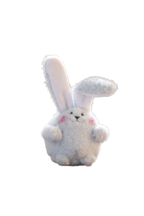 Realistic Rabbit Stuffed Keychain - High Simulation, Strong Flexibility, Perfect Decorative Toy for Dorm