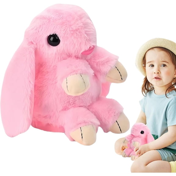 Realistic Rabbit Toy Electronic Sing Dance Repeat Words Interactive Plastic Plush Toy for 3+ Easter Gift (Gray)