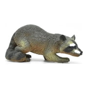 Realistic Raccoon Toy, MinI Museum Quality Plastic Replica, Hand Painted 3 "