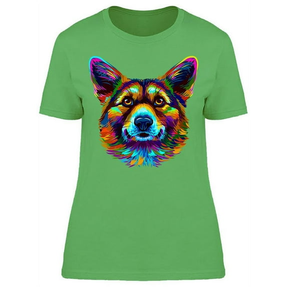 Realistic Rainbow Corgi T-Shirt Women -Image by Shutterstock, Female XX-Large