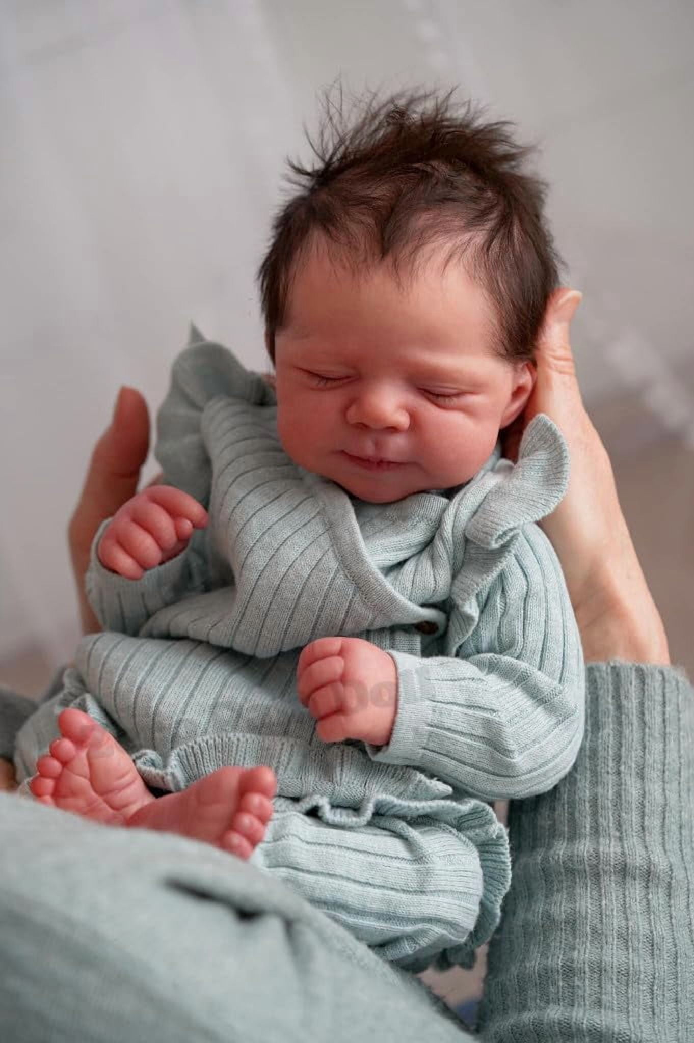 Realistic Reborn Baby Dolls - 18" Newborn Baby Doll with Poseable Limbs and Feeding Kit, Real Life Reborn Baby for Seniors, Collectors and Kids 3+