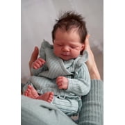 Realistic Reborn Baby Dolls - 18" Newborn Baby Doll with Poseable Limbs and Feeding Kit, Real Life Reborn Baby for Seniors, Collectors and Kids 3+